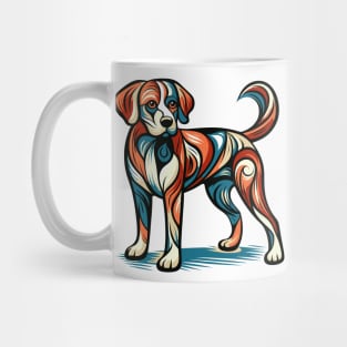 Pop art dog illustration. cubism illustration of a dog Mug